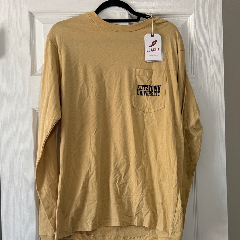 League Kutztown University Long Sleeve Pocket Tee - Tan